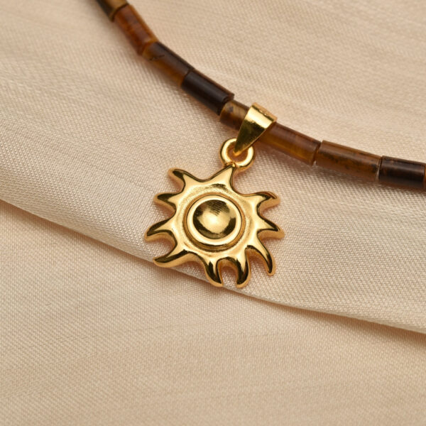 Gold Sun Pendant Necklace Sn 1572g 1 Min