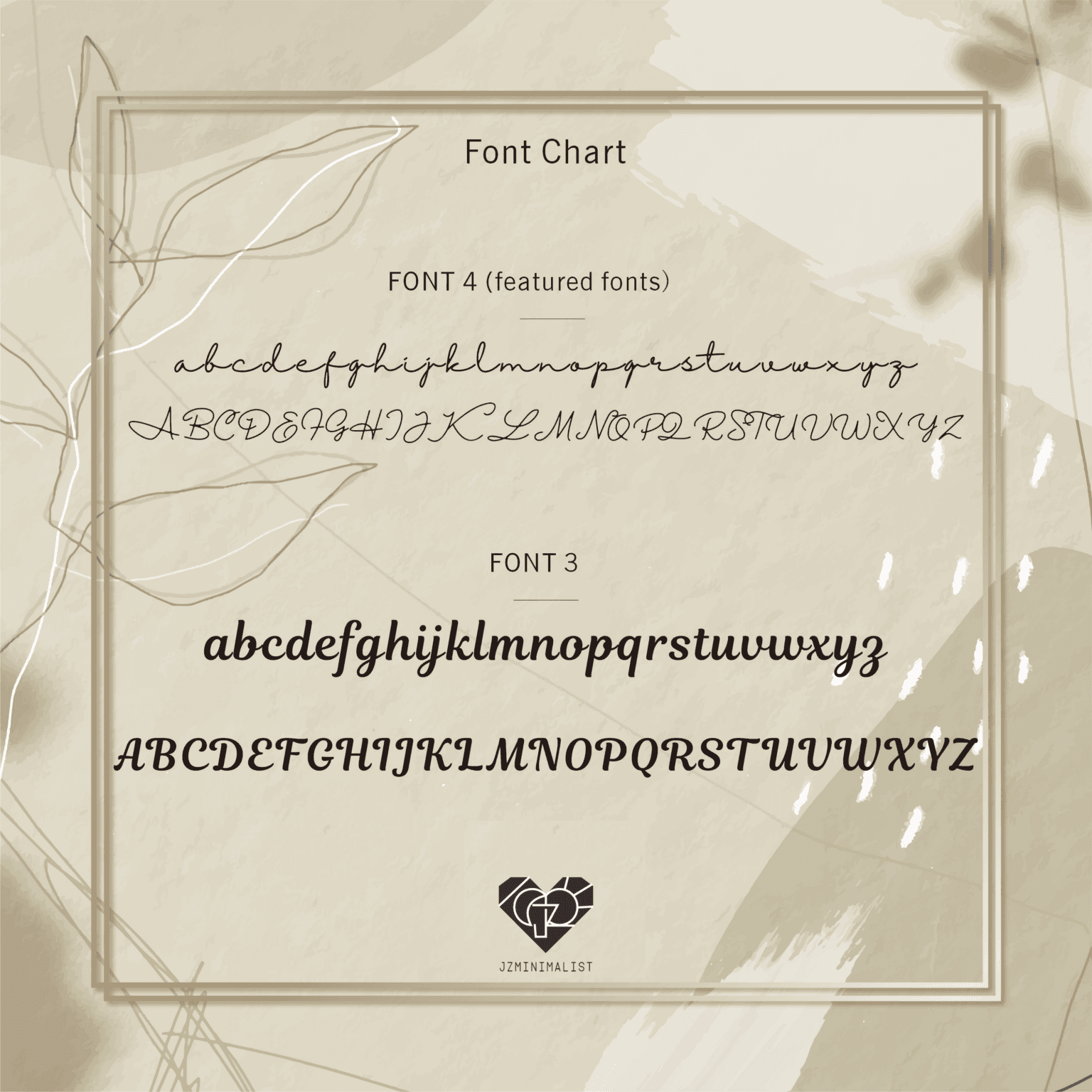 Font chart jz0002nm a