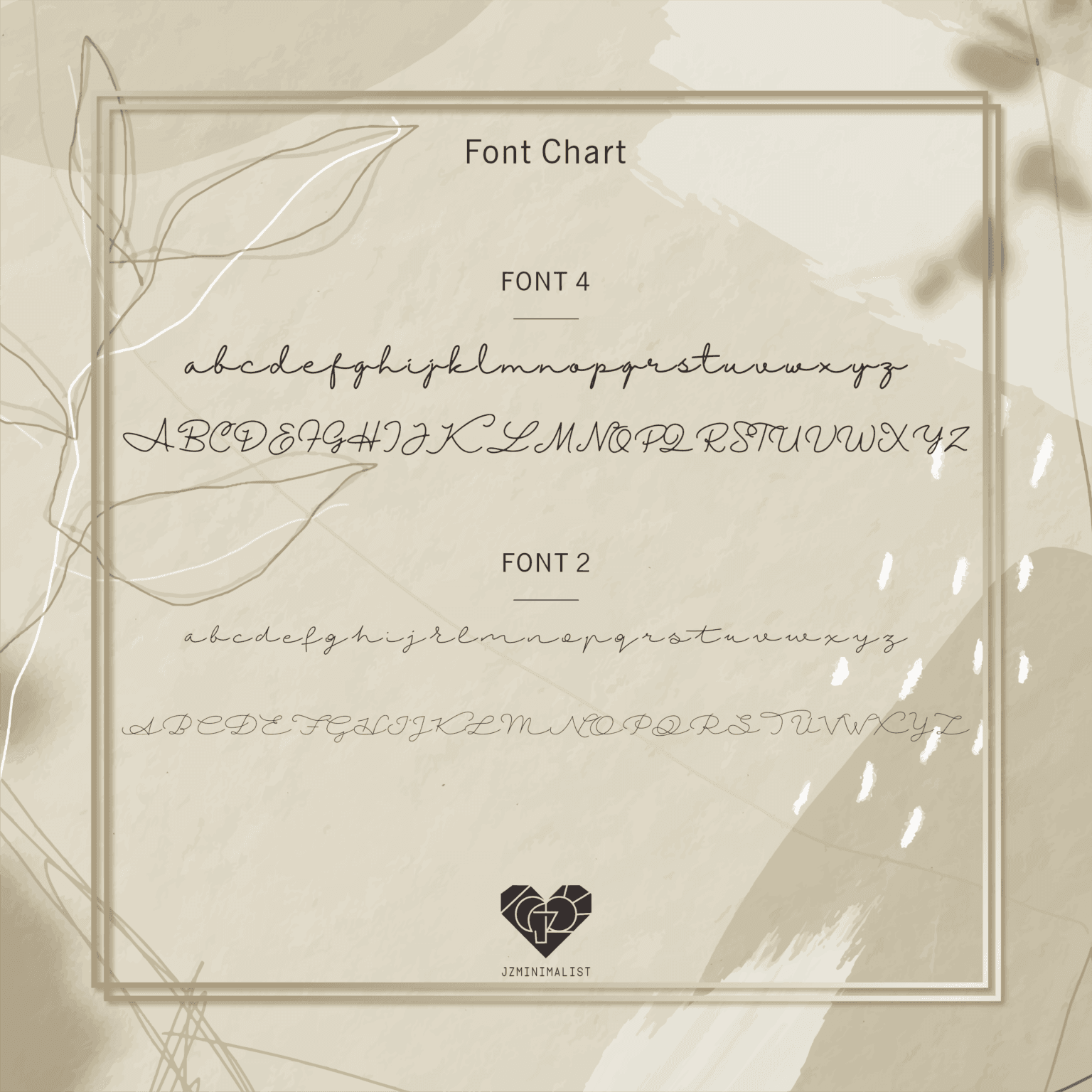 Font chart jz0004nm a