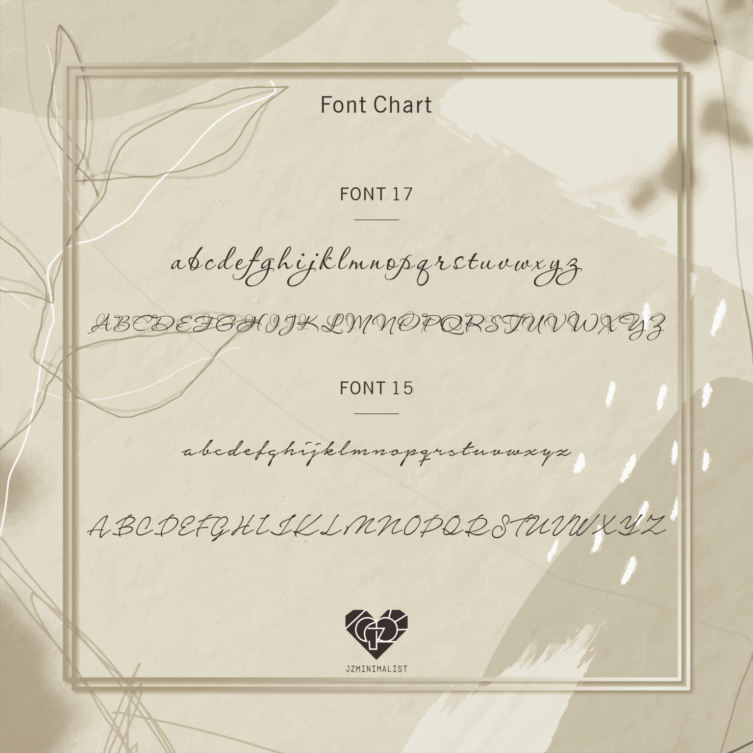 Font chart jz0004nm c