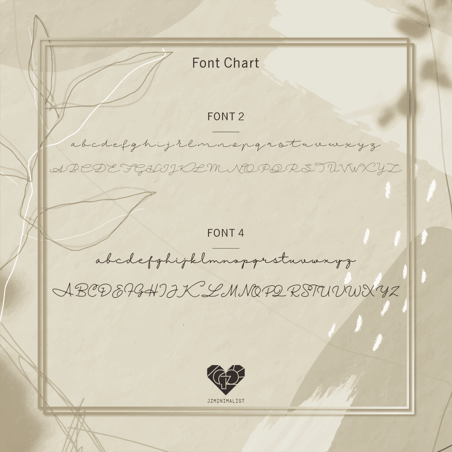 Font chart jz0006nm a