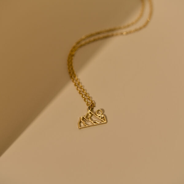 18k gold filled mountain necklace 1
