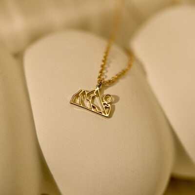 18k gold filled mountain necklace 2