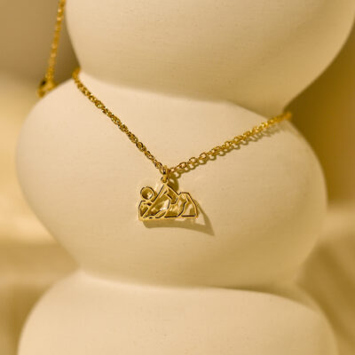 18k gold filled mountain necklace 3