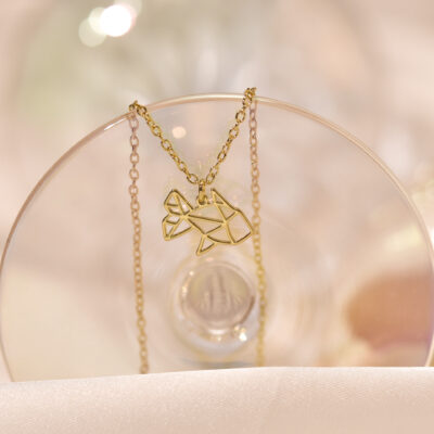 Origami fish necklace 3