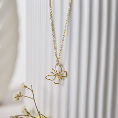 18k gold butterfly necklace 5