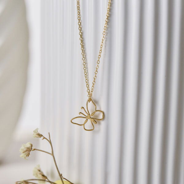 18k gold butterfly necklace 5
