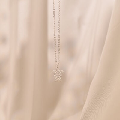 Dainty turtle necklace 4
