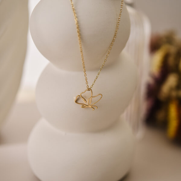 Silver butterfly necklace 1