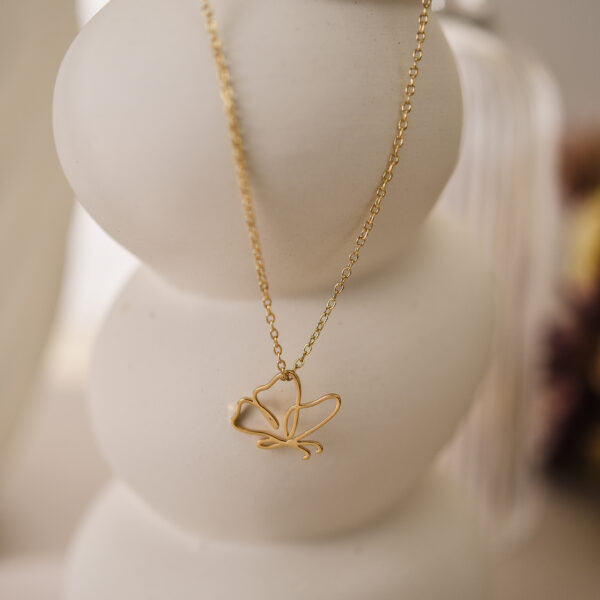 Silver butterfly necklace 2