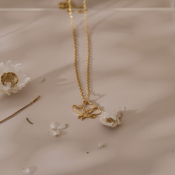 Silver butterfly necklace 4