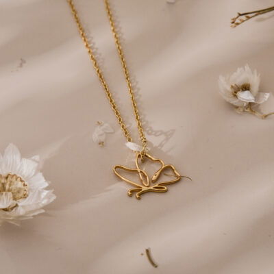 Silver butterfly necklace 5