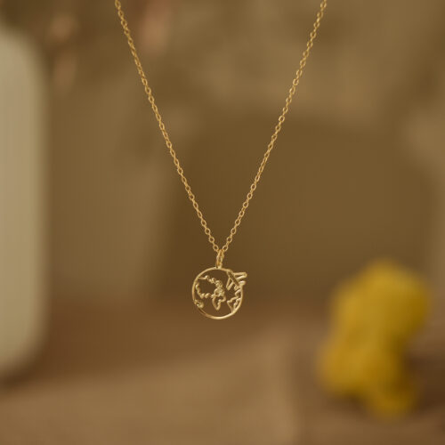 World Map Necklace-1 World Map Necklace