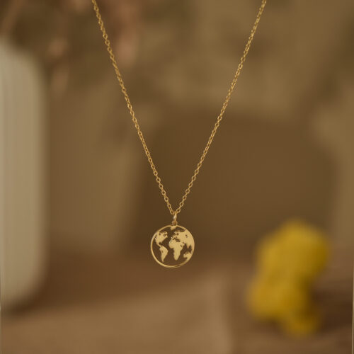 World Map Necklace-1 World Map Necklace